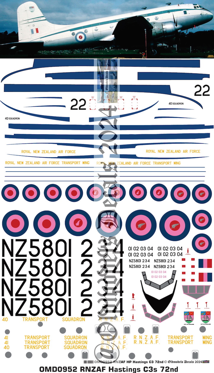 (image for) OMD0952 HP Hastings C3 Royal New Zealand Air Force