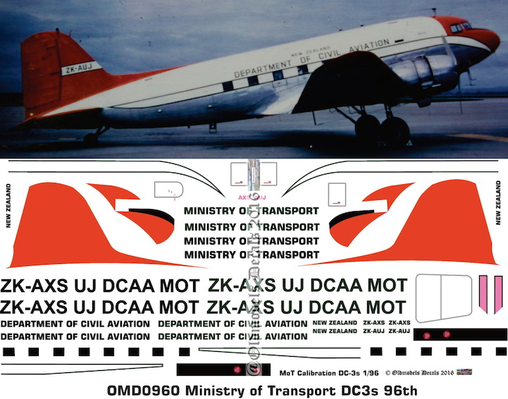 (image for) OMD0960 DC3 New Zealand Ministry of Transport