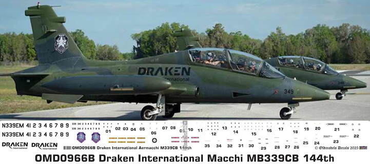 (image for) OMD0966B Macchi MB339CB Draken International Corp