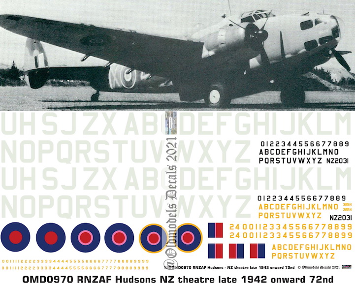 (image for) OMD0970 Lockheed Hudson Royal New Zealand Air Force