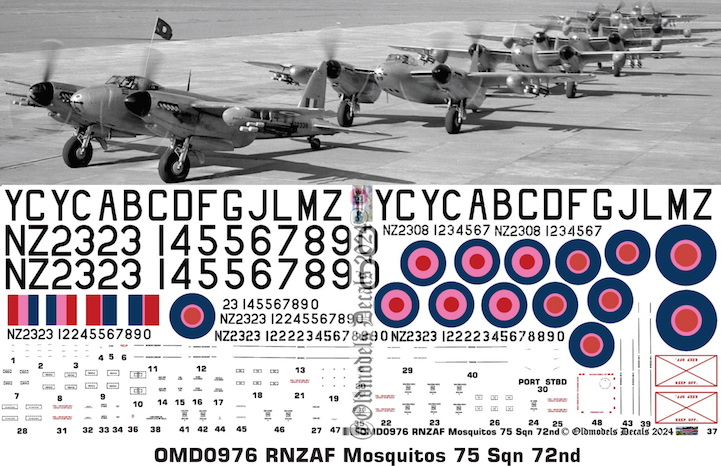 (image for) OMD0976 DH Mosquito Royal New Zealand Air Force 75 Sqn