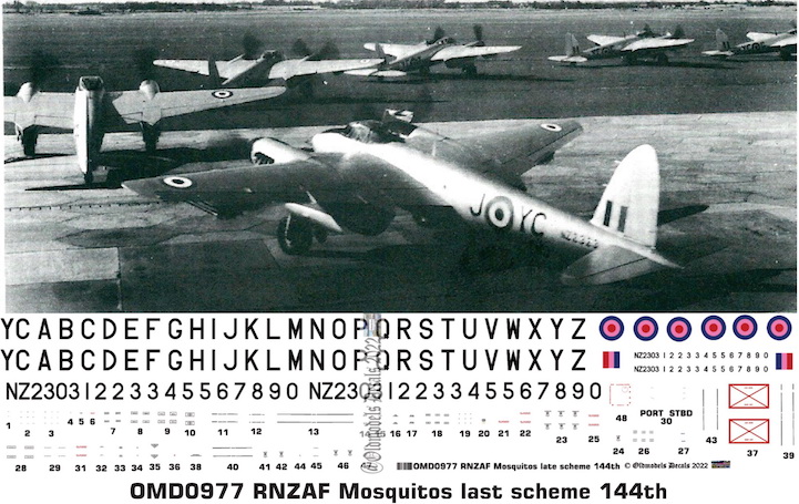 OMD0977 DH Mosquito Royal New Zealand Air Force