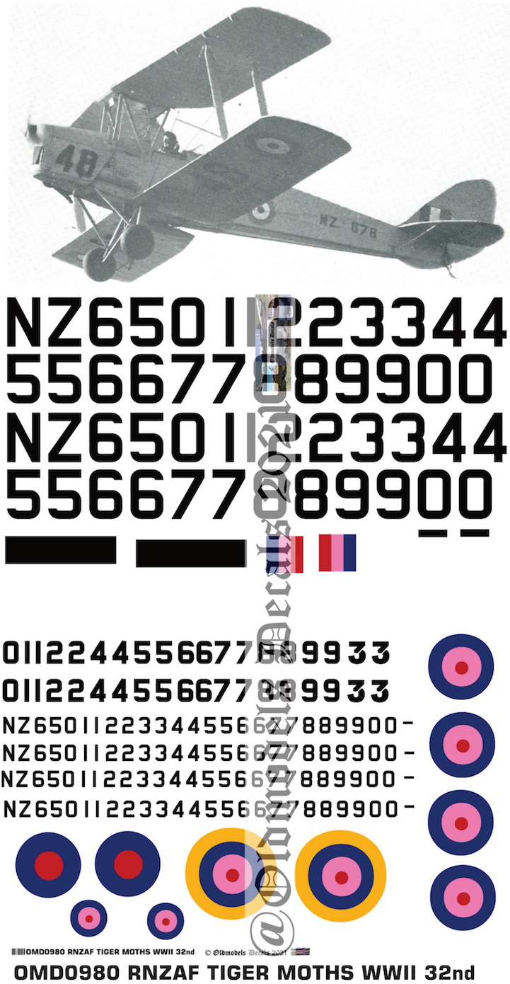 (image for) OMD0980 DH.82 Tiger Moth Royal New Zealand Air Force