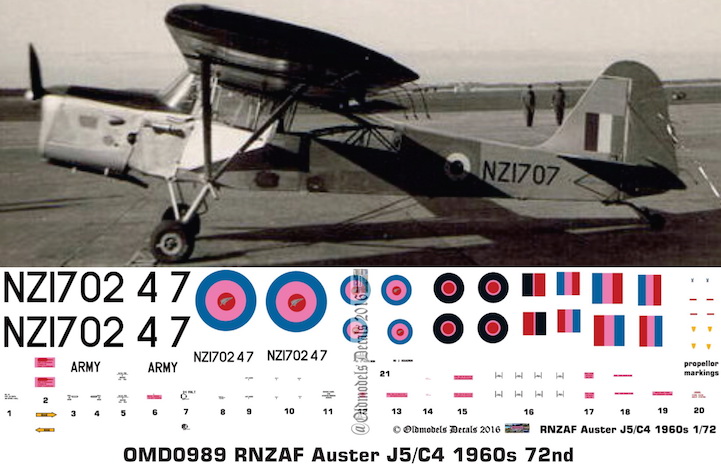 OMD0989 Auster J5/C4 Royal New Zealand Air Force