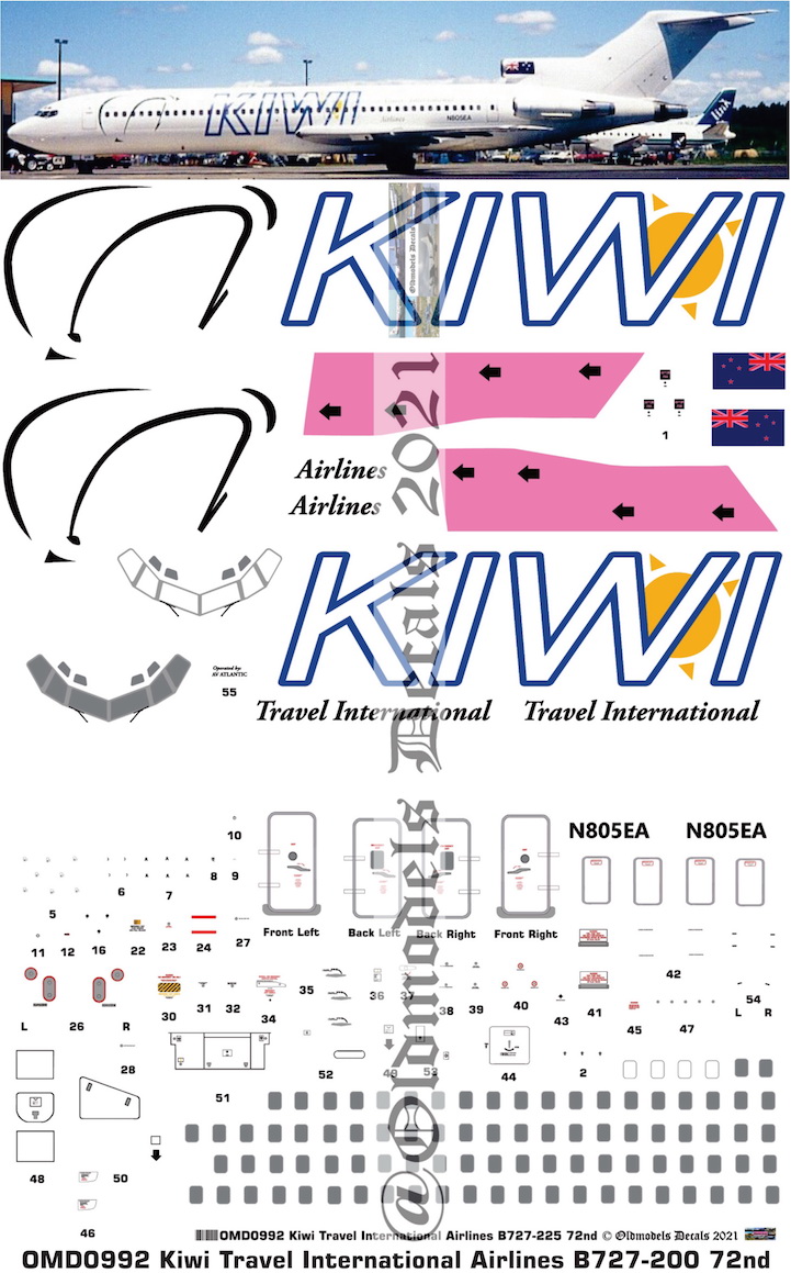 (image for) OMD0992 Boeing B727-200 Kiwi Travel International Airlines