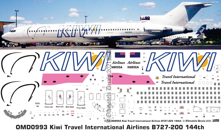 (image for) OMD0993 Boeing B727-200 Kiwi Travel International Airlines