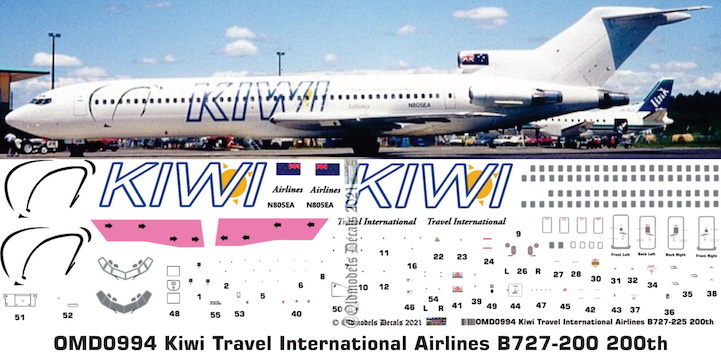 (image for) OMD0994 Boeing B727-200 Kiwi Travel International Airlines