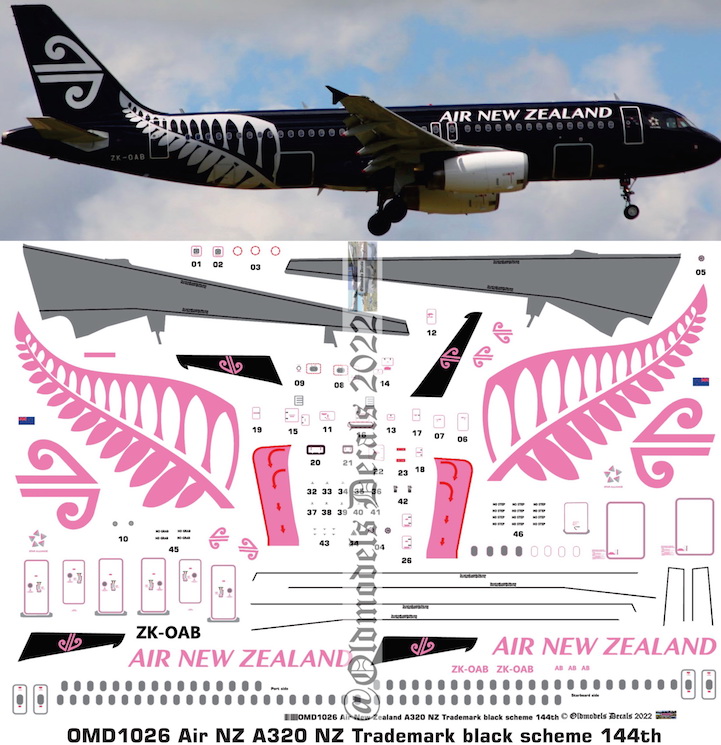 (image for) OMD1026 Airbus A320 Air New Zealand