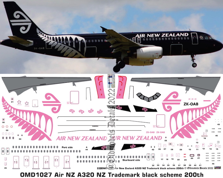 (image for) OMD1027 Airbus A320 Air New Zealand