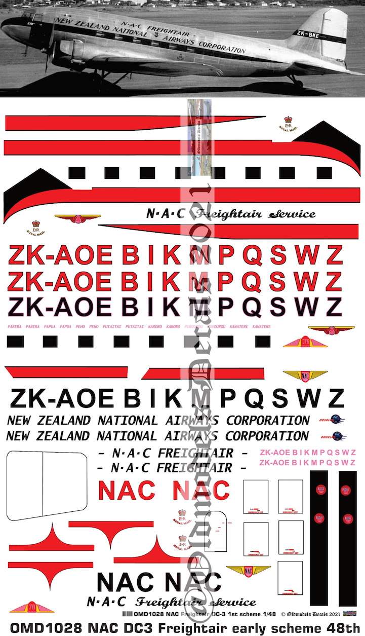 (image for) OMD1028 DC3 National Airways Corporation / Freightair
