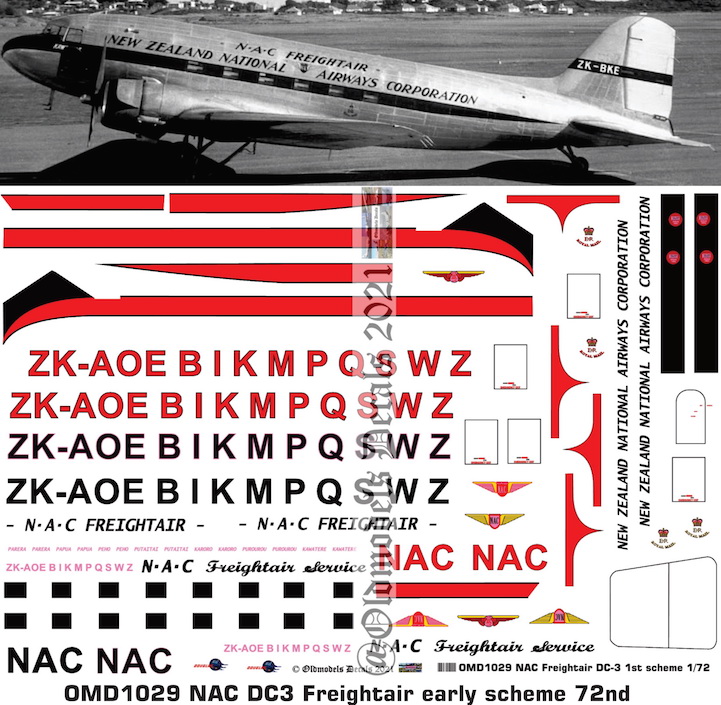(image for) OMD1029 DC3 National Airways Corporation / Freightair