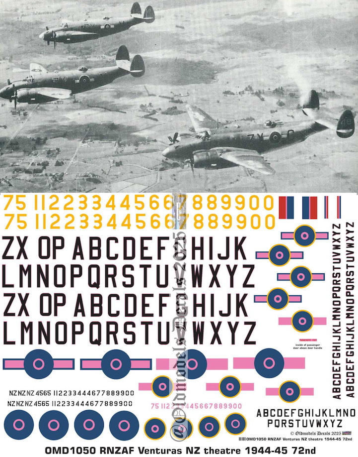 (image for) OMD1050 Lockheed Ventura Royal New Zealand Air Force