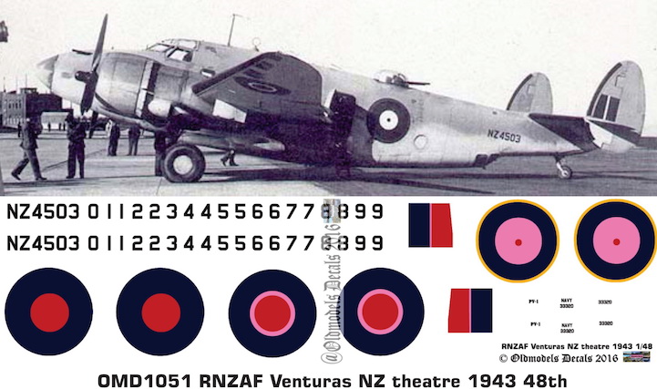 (image for) OMD1051 Lockheed Ventura Royal New Zealand Air Force