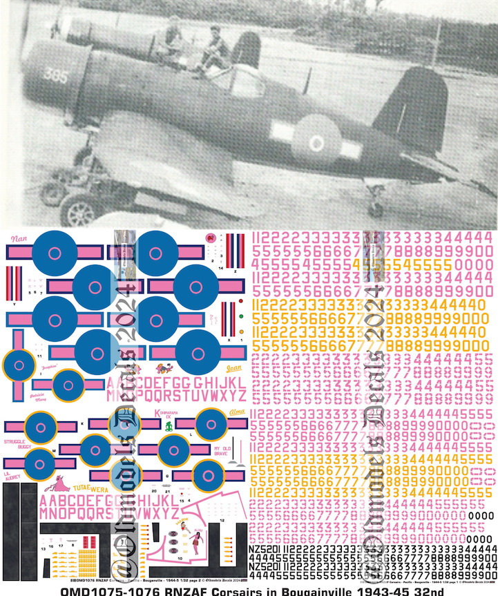 (image for) OMD1075+OMD1076 Chance-Vought Corsair Royal New Zealand AF