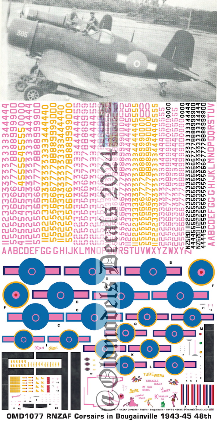(image for) OMD1077 Chance-Vought Corsair Royal New Zealand Air Force
