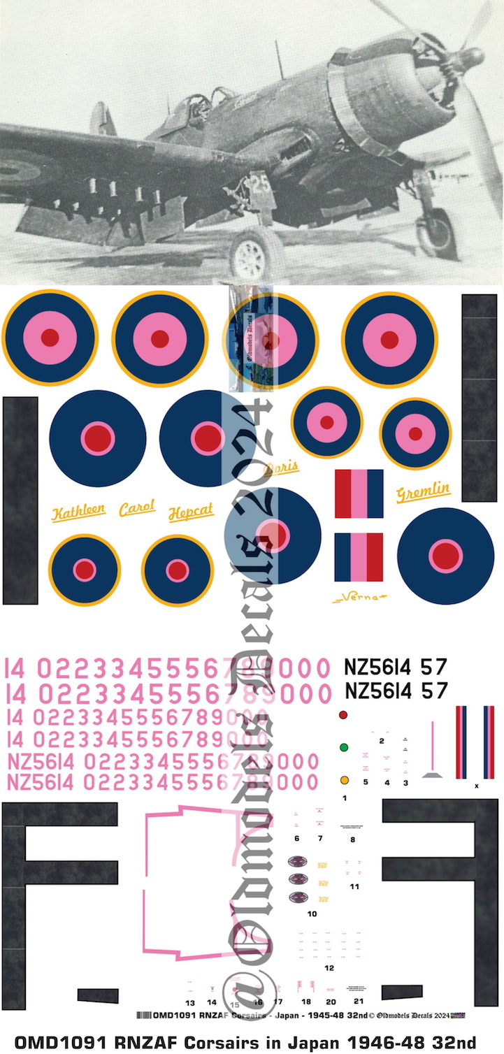 (image for) OMD1091 Chance Vought Corsair Royal New Zealand Air Force