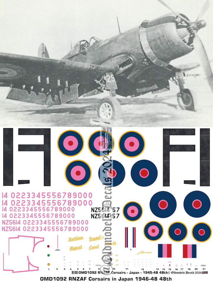 (image for) OMD1092 Chance Vought Corsair Royal New Zealand Air Force