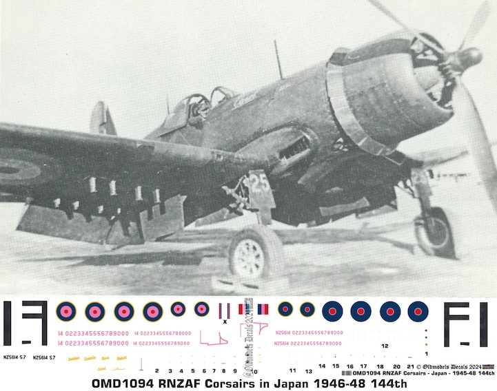 (image for) OMD1094 Chance Vought Corsair Royal New Zealand Air Force