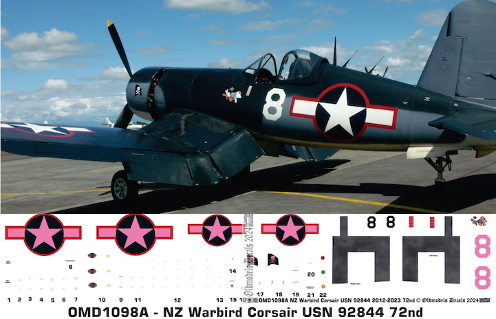 (image for) OMD1098A Vaught FG1-D Corsair New Zealand Warbird