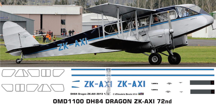 (image for) OMD1100 DH84 Dragon ZK-AXI