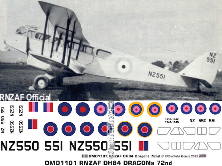 (image for) OMD1101 DH.84 Dragon Royal New Zealand Air Force