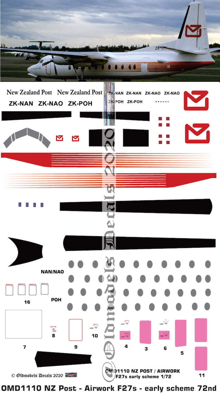 (image for) OMD1110 Fokker F27 New Zealand Post / Airwork