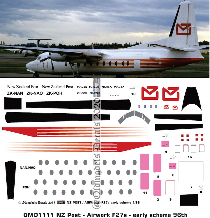 (image for) OMD1111 Fokker F27 New Zealand Post / Airwork