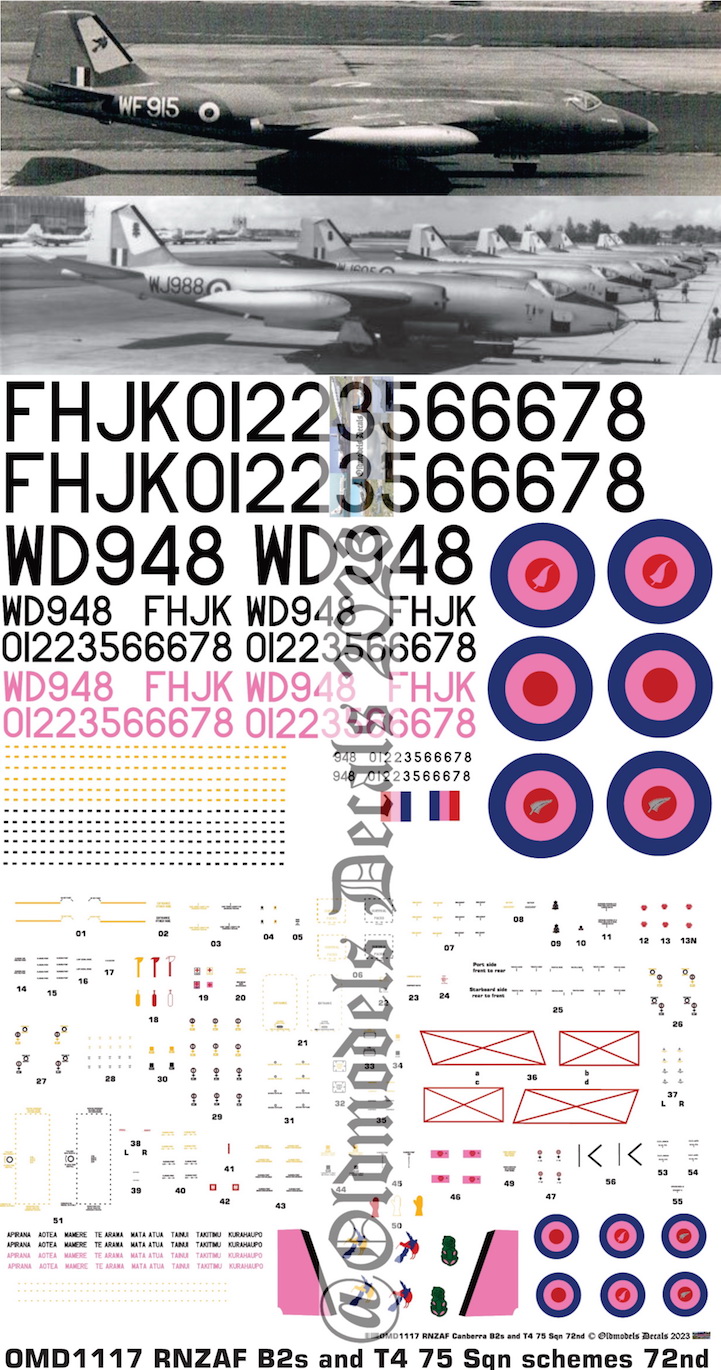 (image for) OMD1117 EE Canberra B2 & T4 Royal New Zealand Air Force