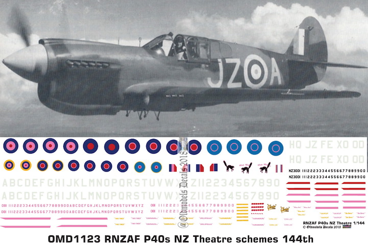 (image for) OMD1123 Curtiss P-40 Royal New Zealand Air Force