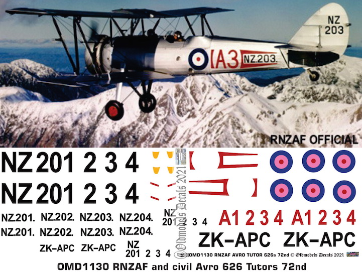 OMD1130 Avro 626 Tutor Royal New Zealand Air Force & Civil