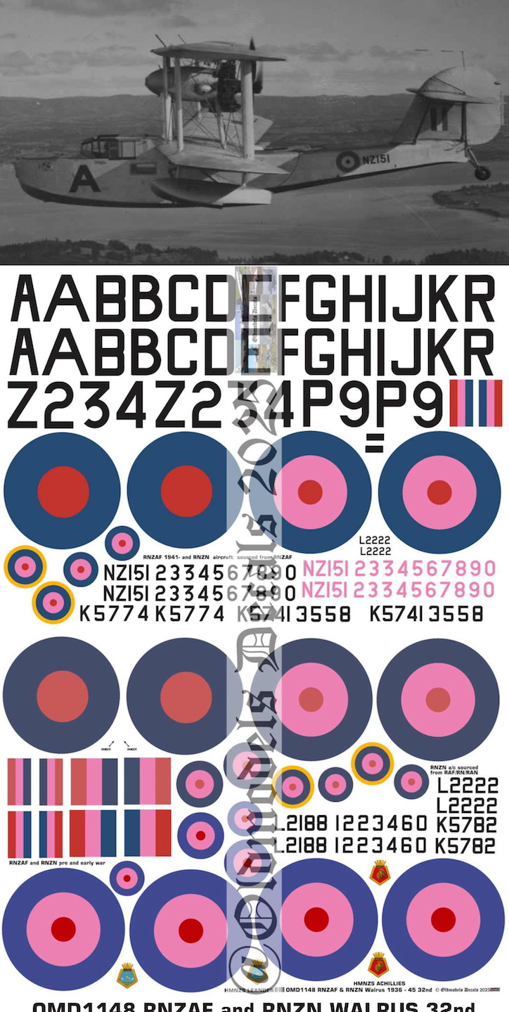 (image for) OMD1148 Supermarine Walrus RNZAF & RNZN