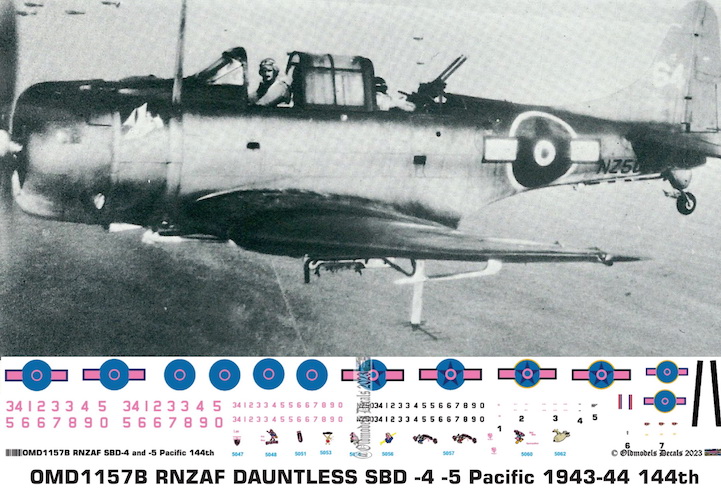 (image for) OMD1157B Douglas Dauntless SBD/-4/-5 Royal New Zealand Air Force