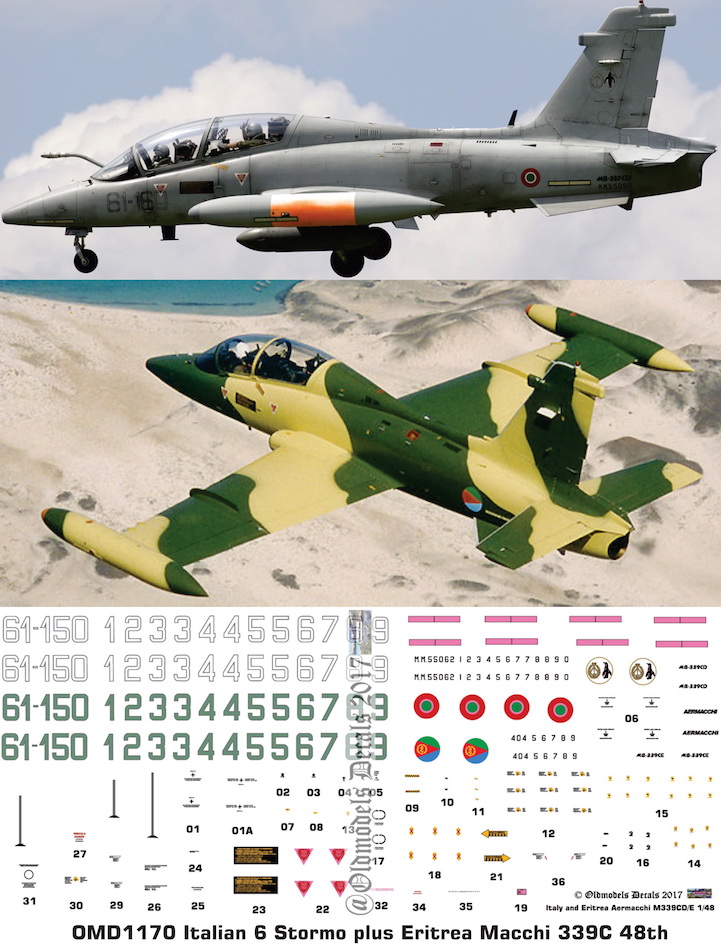 (image for) OMD1170 Italian 6 Stormo & Eritrea Macchi 339C Combo
