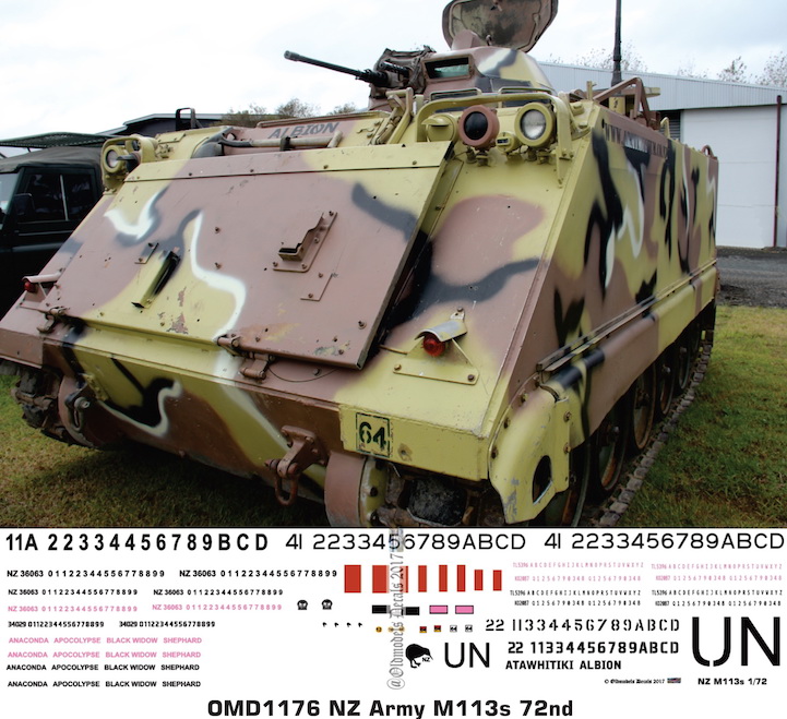 OMD1176 Armoured Personnel Carrier M113 New Zealand Army