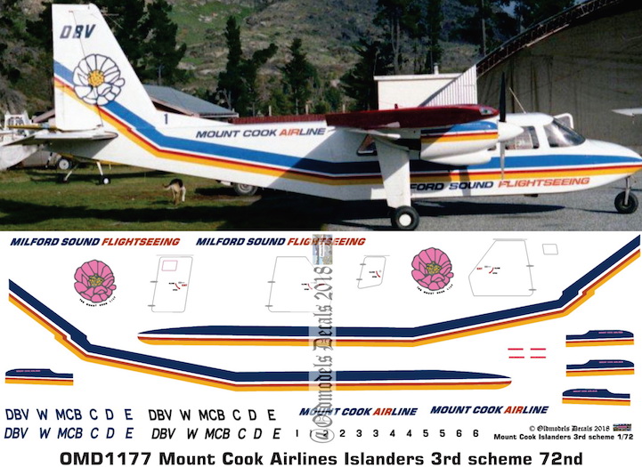 (image for) OMD1177 BN-2 Islander Mount Cook Airlines