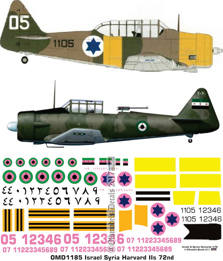 OMD1185 North American Harvard Mk.2 Israel & Syria Air Force