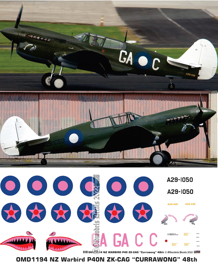 (image for) OMD1194 Curtis P-40N New Zealand Warbird