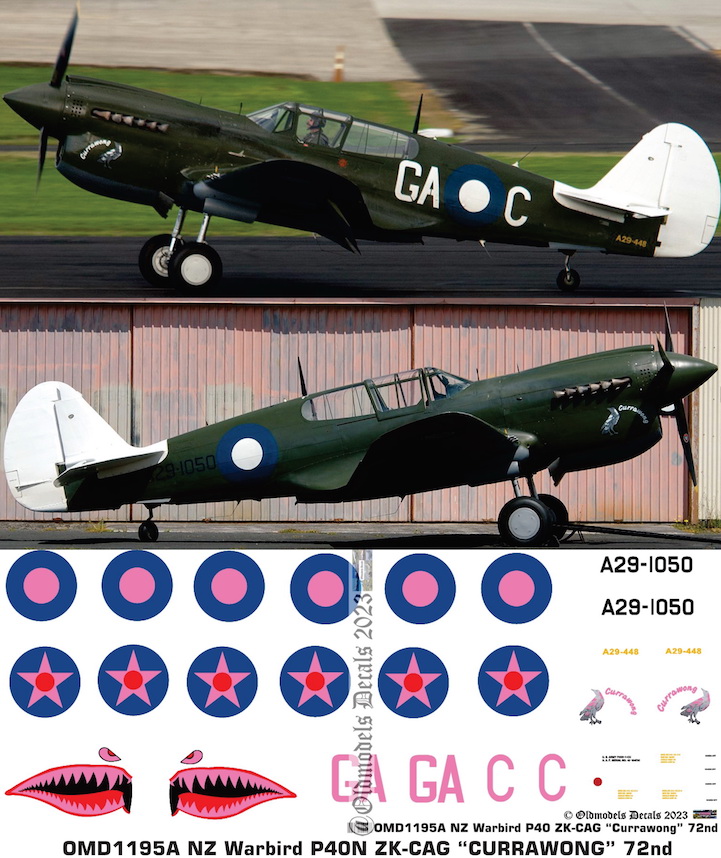 (image for) OMD1195A Curtis P-40N New Zealand Warbird