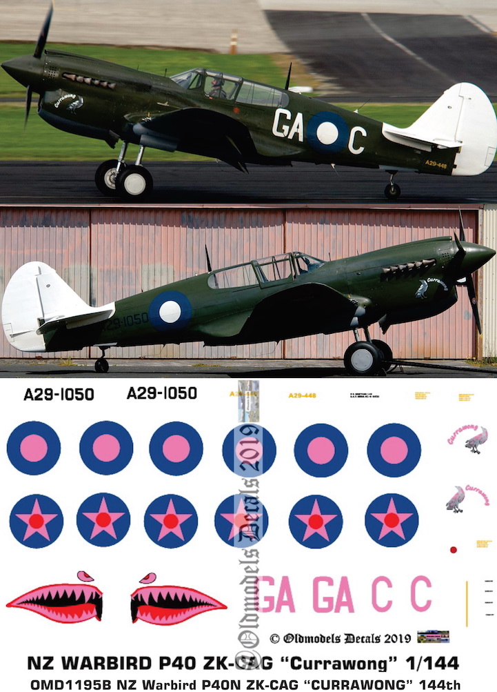 (image for) OMD1195B Curtis P-40N New Zealand Warbird