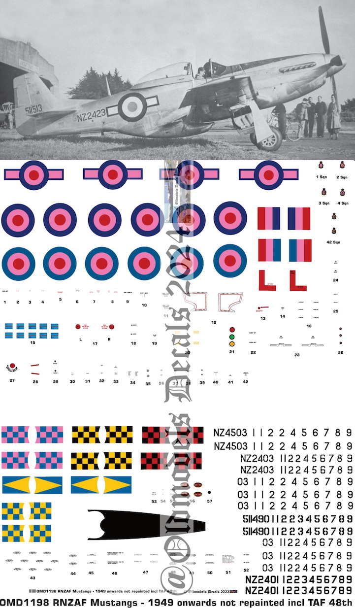 (image for) OMD1198 NA. P51D Mustang Royal New Zealand Air Force