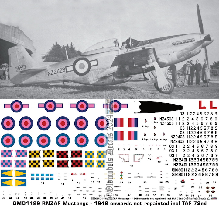 (image for) OMD1199 NA. P51D Mustang Royal New Zealand Air Force