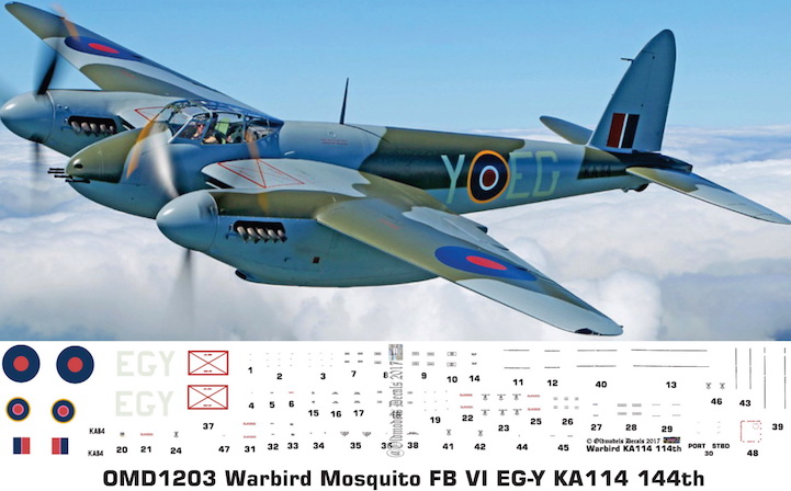OMD1203 DH Mosquito FB VI New Zealand Warbird