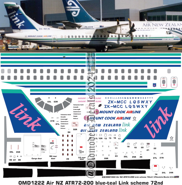 (image for) OMD1222 ATR72-200 Air New Zealand Link