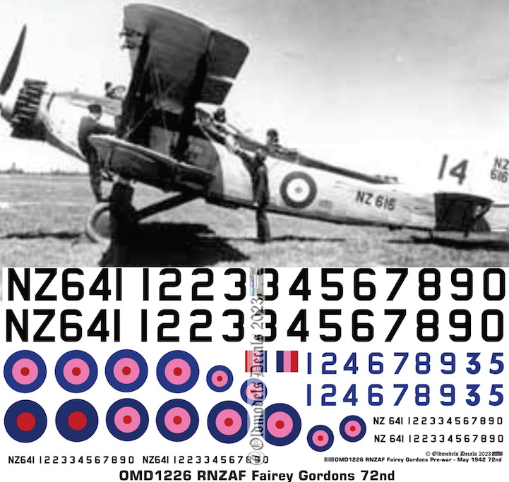 (image for) OMD1226 Fairey Gordon Royal New Zealand Air Force