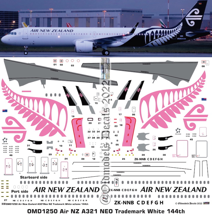 OMD1250 Airbus A321Neo Air New Zealand