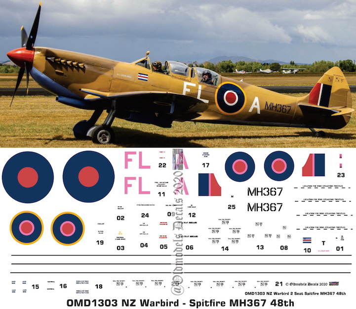 (image for) OMD1303 Spitfire TR.9 New Zealand Warbird