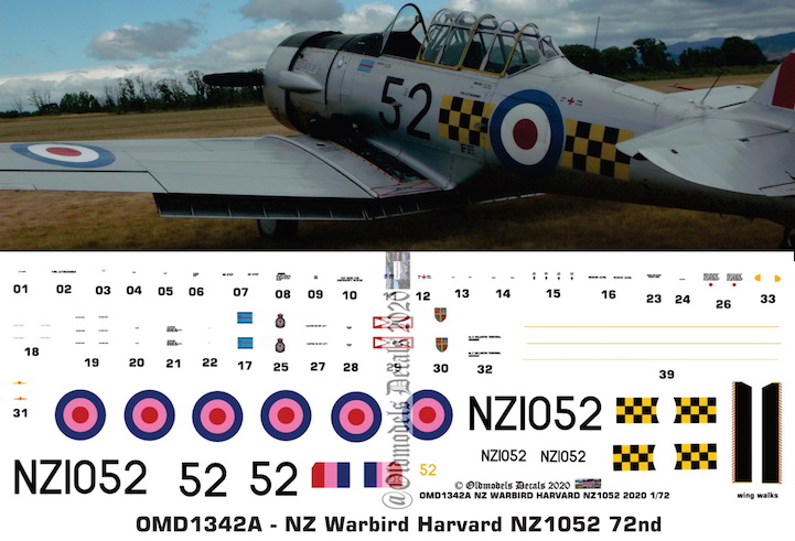 OMD1342A NA T-6 Harvard New Zealand Warbird