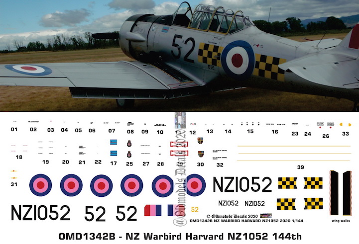 (image for) OMD1342B NA T-6 Harvard New Zealand Warbird