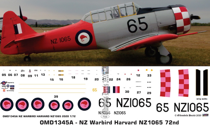 (image for) OMD1345A NA T-6 Harvard New Zealand Warbird