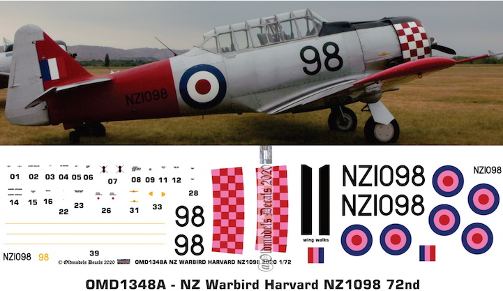 OMD1348A NA T-6 Harvard New Zealand Warbird